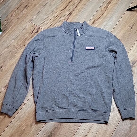 Vineyard Vines Classic Collegiate Shep Quarter Zip Shirt Men’s Size Medium B0013 - Picture 2 of 8